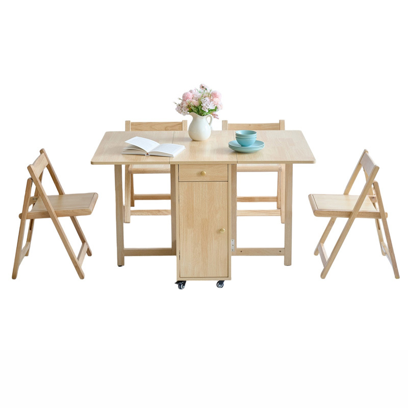 EvieHome 4 Seater Fenella Foldable Dining Table & Chair Set